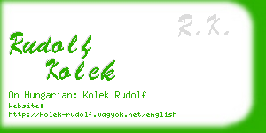 rudolf kolek business card